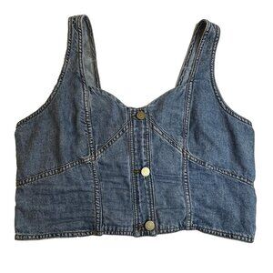 Habitual Blue Denim Crop Tank Top